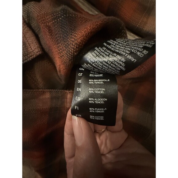 Kuhl Shirt Men's L Brown Plaid The Law Long Sleeve Flannel Outdoor Hiking Grunge - Picture 3 of 10